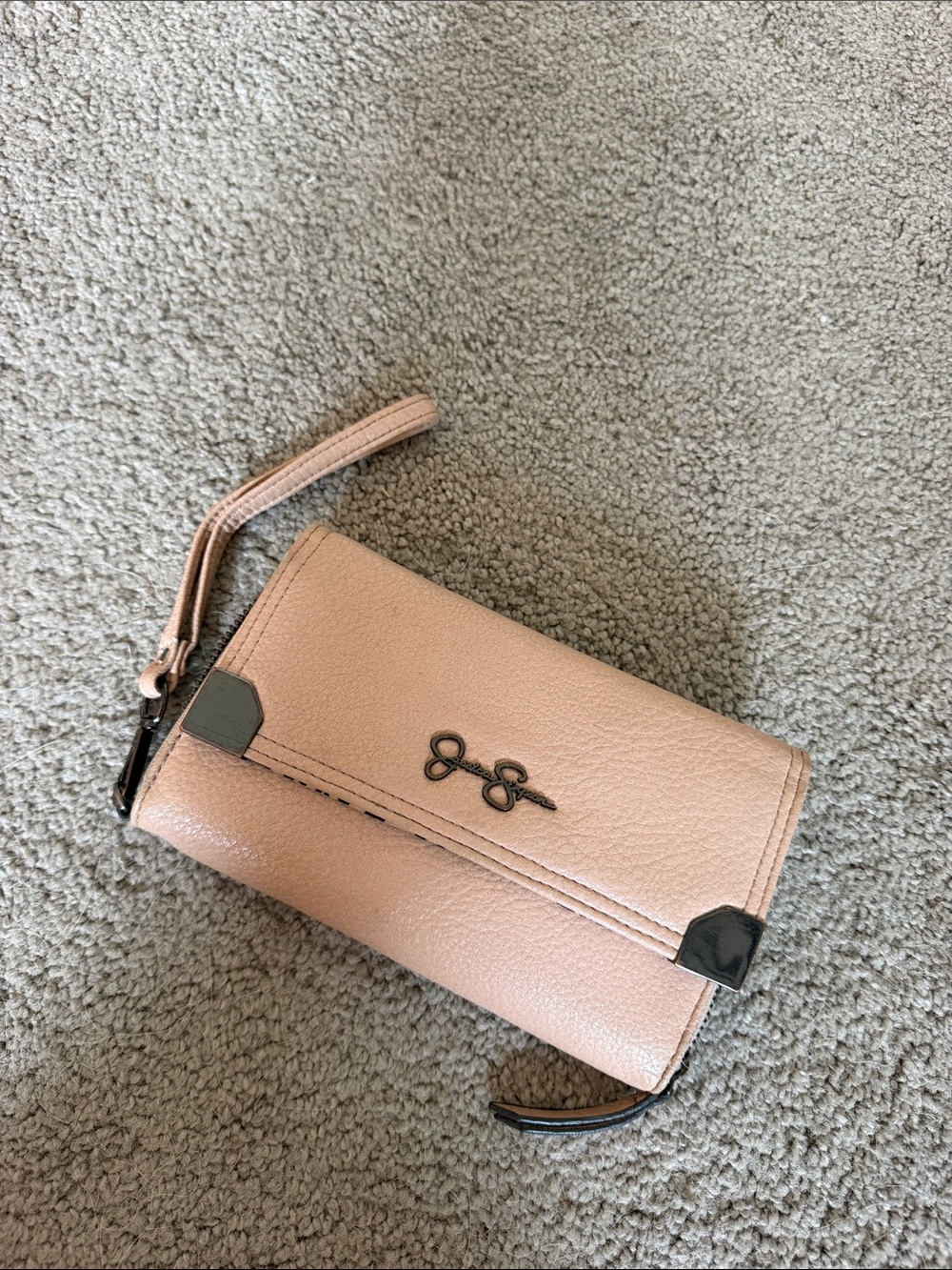 Jessica Simpson Blush Pink Wristlet Clutch